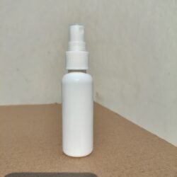 50ML WHITE ROUND BOTTLE WITH WHITE MIST
