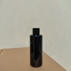 200ML BLACK CYLINDER BOTTLE WITH BLACK CAP