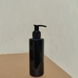 200ML BLACK CYLINDER BOTTLE WITH BLACK DISPENSER