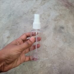 100ML CLEAR CYLINDER BOTTLE WITH WHITE MIST
