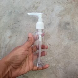 100ML CLEAR ROUND BOTTLE WITH DISPENSER